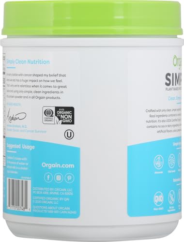 Orgain Organic Simple Vegan Protein Powder, Vanilla - 20g Plant Based Protein OrgainUS supplements