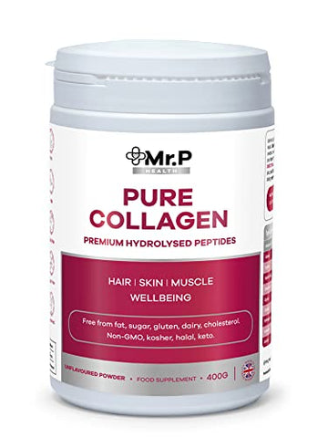 Mr.P Health Pure Collagen Peptides 400g Types I III Food Supplement Unflavoured Powder MR.P HealthAu supplements
