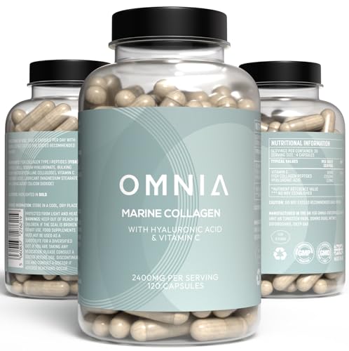 Omnia Marine Collagen Capsules 2400mg for Women & Men with Type I Collagen OMNIAAu supplements