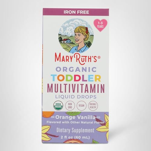 MaryRuth's Toddler Multivitamin | Vitamin A C D E B6 B12 Zinc | Healthy Growth Support | Immunity | Bone Health | Cognitive Function | Organic | Sugar Free | Vegan | Non-GMO | 2 Fl Oz | 30 Day Supply MARYRUTH'SAu supplements