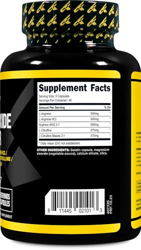 Primaforce Nitric Oxide Booster (2,250mg, 120 Capsules) - 40 Servings of Our High Potency PrimaforceAu supplements