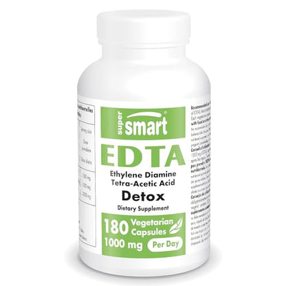 Supersmart - EDTA 1000mg per Day - Calcium Disodium EDTA Supplement | Non-GMO SupersmartUS supplements