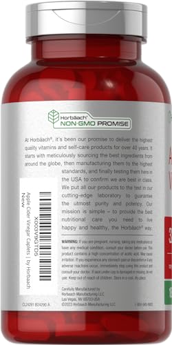 Apple Cider Vinegar Tablets 3200mg | 180 Pills | Vegetarian, Non-GMO & Gluten Free Supplement HorbäachUS supplements