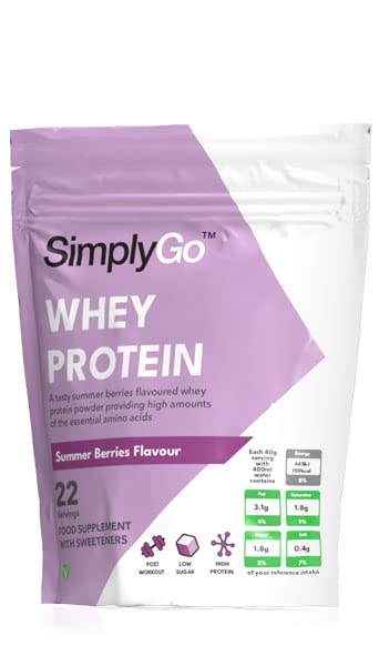 SimplyGo Whey Protein Powder | 900g | Simply Add 30g to Water, Juice or Shakes Simply SupplementsAu supplements