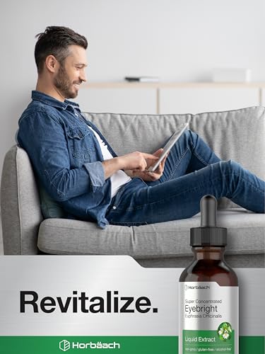 Eyebright Herb Supplement | 2 fl oz | Alcohol Free Drops | Super Concentrated Liquid HorbäachUS supplements