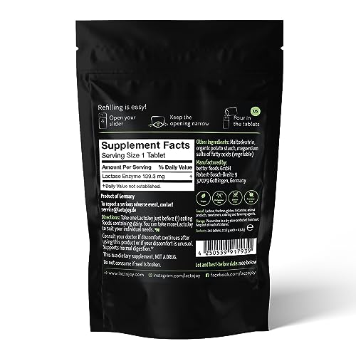 LactoJoy Lactase Pills I 240 Pieces Refill Package I Powerful Lactase Enzymes for Lactose LactoJoyUS supplements