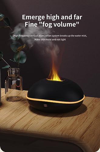 USB Oil Diffuser LED Flame Diffuser Humidifier Ultrasonic USB Flame Humidifier Essential Oil GenericAu supplements