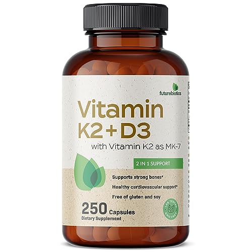 Futurebiotics Vitamin K2 (MK7) with D3 Supplement - Non-GMO Formula - 5000 IU Vitamin FuturebioticsUS supplements