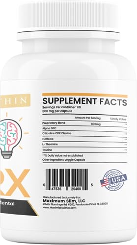 Maximum Slim Infinite Focus RX Nootropic Capsules Maximum SlimAu supplements