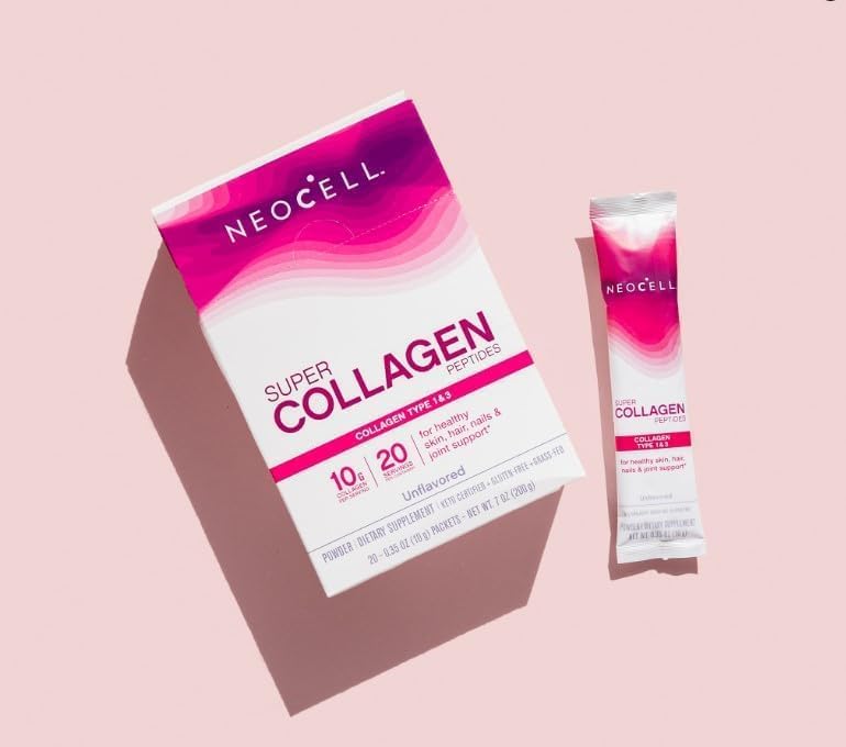 NeoCell Super Collagen Peptides, 10 g Collagen/Single-Serve Packet; Keto Certified NeoCellAu supplements