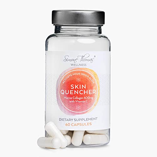 Simone Thomas Wellness, SkinQuencher Marine Collagen with Vitamin C, Food Supplement 60 Capsules Simone Thomas WellnessAu supplements