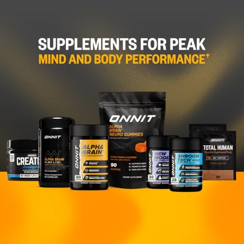 ONNIT Alpha Brain Nootropic Brain Supplement for Men and Women, IGEN Non-GMO Tested, Memory, Mental Clarity, Cognitive Support and Focus Capsules with L-Theanine and Vitamin B6, 30 Count ONNITAu supplements