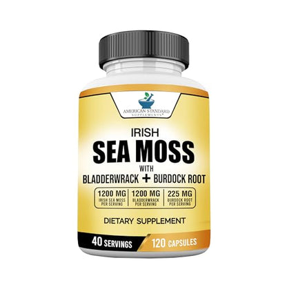 American Standard Supplements Irish Sea Moss 1200mg, Bladderwrack 1200mg American Standard SupplementsUS supplements