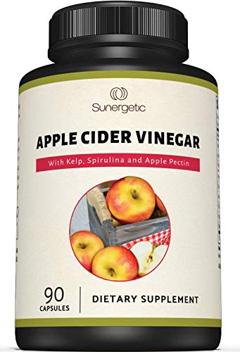 Sunergetic Premium Apple Cider Vinegar Capsules – Includes Apple Pectin, Spirulina SunergeticAu supplements