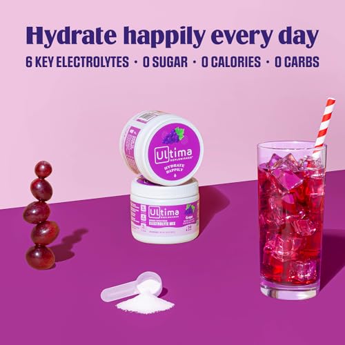 Ultima Replenisher Daily Electrolyte Drink Mix – Grape, 30 Servings – Hydration Powder Ultima ReplenisherUS supplements