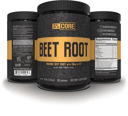 5% Nutrition Core Beet Root | Nitric Oxide Organic Beet Root Powder Pre Workout Additive 5% NutritionUS supplements