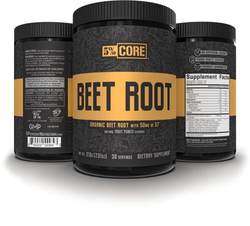 5% Nutrition Core Beet Root | Nitric Oxide Organic Beet Root Powder Pre Workout Additive 5% NutritionAu supplements
