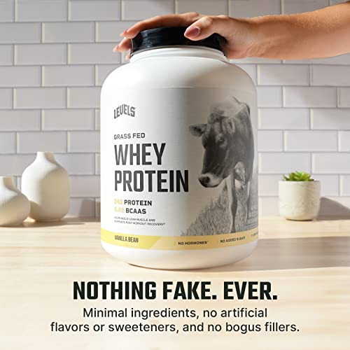 Levels Grass Fed 100% Whey Protein, No Hormones, Vanilla Bean, 5LB Levels NutritionUS supplements