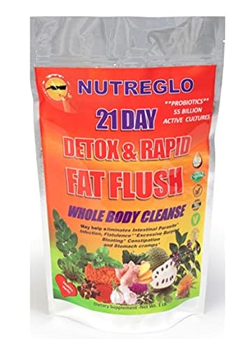 nutreglo 21 Day Rapid Detox and Fat Flush, All Natural Detox Cleanse Drink, Blood Detox NutregloUS supplements
