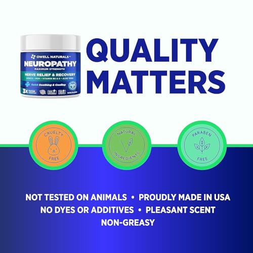 OWELL NATURALS Neuropathy Nerve Relief Cream - Maximum Strength Relief Cream for OWELL NATURALSUS supplements
