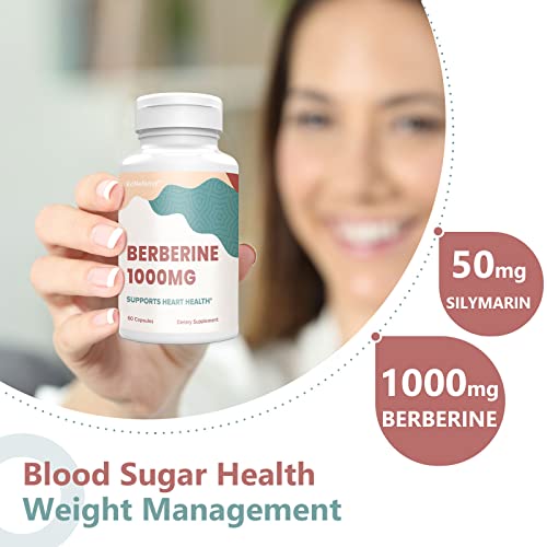 KoNefancy Berberine 1000mg with Silymarin,High Absorption Berberine HCL Supplements KoNefancyUS supplements
