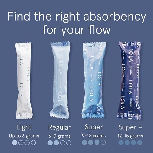 LOLA Organic Cotton Tampons, 8 Count - Tampons Regular, Period Feminine Hygiene Products LOLAAu supplements