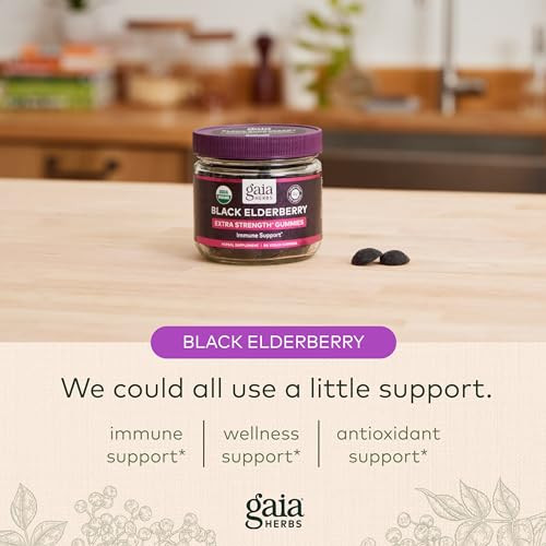 Gaia Herbs Black Elderberry (Sambucus Nigra) Extra Strength Gummies Gaia HerbsUS supplements