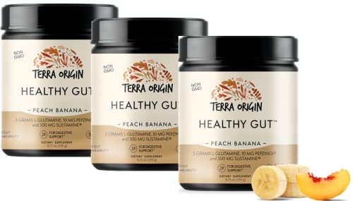 TERRA ORIGIN Healthy Gut Peach Banana | 3-Pack, 90 Servings (Three 30-Serving tubs) TERRA ORIGINUS supplements
