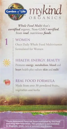 Garden of Life Organics Multivitamin for Women - Women's Once Daily Multi - Whole Food Multi with Iron,Biotin,Vegan Organic Womens Multivitamin Garden of LifeAu supplements