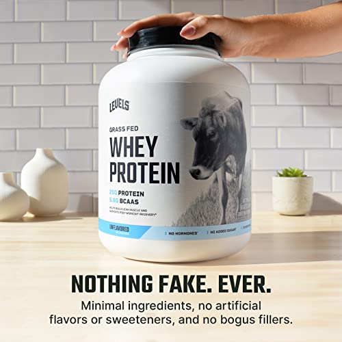 Levels Grass Fed 100% Whey Protein, No Hormones, Unflavored, 5LB Levels NutritionUS supplements