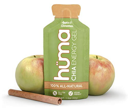 Huma Chia Energy Gel, Apples & Cinnamon, 12 Gels - Premier Sports Nutriti HÜMA CHIA ENERGY GELUS supplements