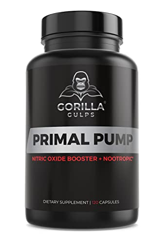 Gorilla Gulps - Primal Pump Nitric Oxide Supplement Nootropic 1500mg Nitrosigine L Gorilla GulpsAu supplements