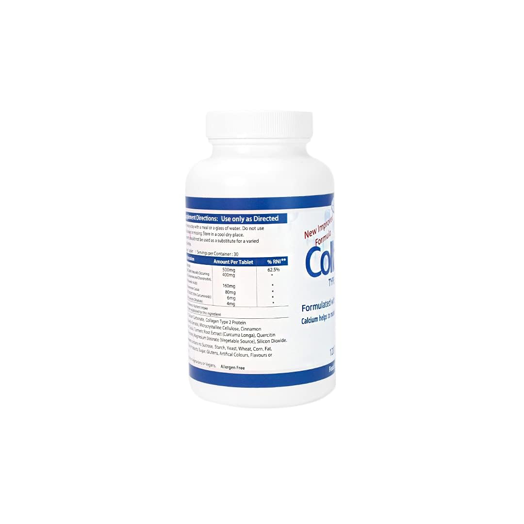 AHS Collagen Type 2 120 Tablets - 4500MG Per Day - Formulated with Calcium and Turmeric AHSAu supplements