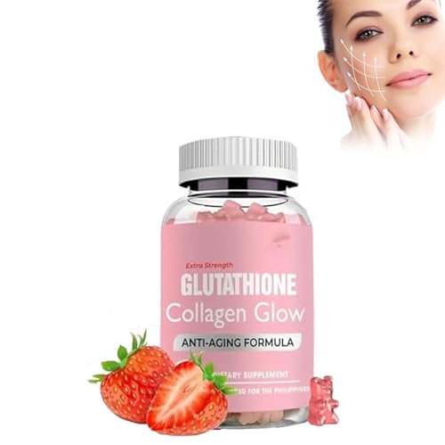 Glutathione Collagen Gummies,Glutathione Collagen Glow Gummies for Dark Spot,60 Pieces PelinuarUS supplements