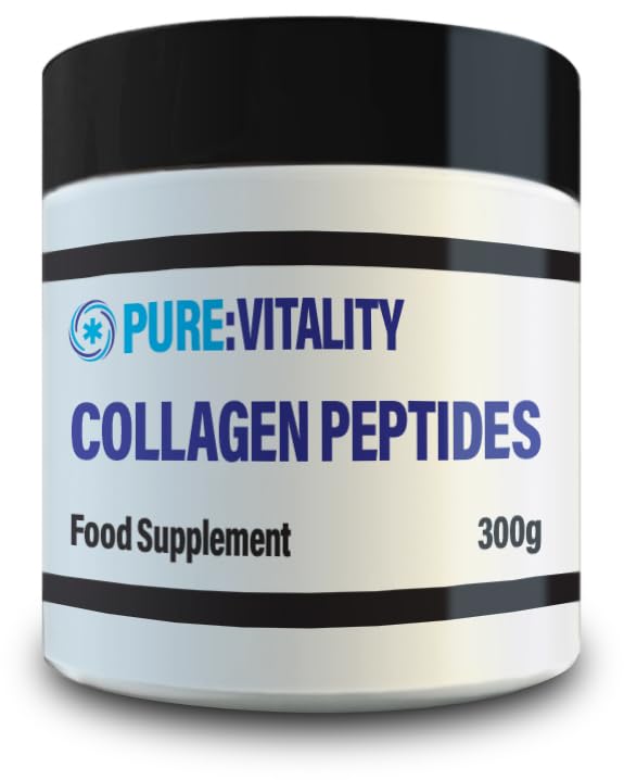 Pure Vitality : Bovine Collagen Peptides (300g) - 30 Servings - UK GMP Certified Manufacturer Pure VitalityAu supplements