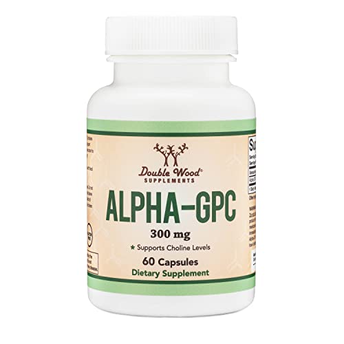 Alpha GPC Choline 600mg Capsules - Brain Support Supplement for Focus, Memory Double Wood SupplementsUS supplements
