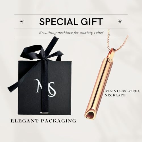 Mariscal Anxiety Breathing Necklace - Rose Gold Anti Anxiety Necklace Breathing for Women and Men Mariscal StoreAu supplements