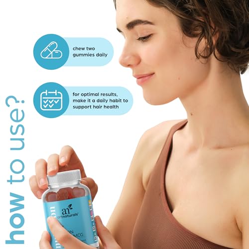 Artnaturals Biotin Gummies for Hair Growth - (100 Gummies - 10000mcg) - Natural Strawberry ArtnaturalsUS supplements