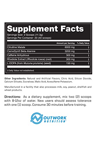 Outwork Nutrition Pre-Workout Supplement with Nootropics - Energy & Mental Focus Outwork NutritionAu supplements