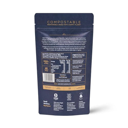 Ancient + Brave Wild Collagen 200g - Wild Caught Marine Collagen Powder - 100% Hydrolysed Collagen Peptides (Fish) Ancient + BraveUS supplements
