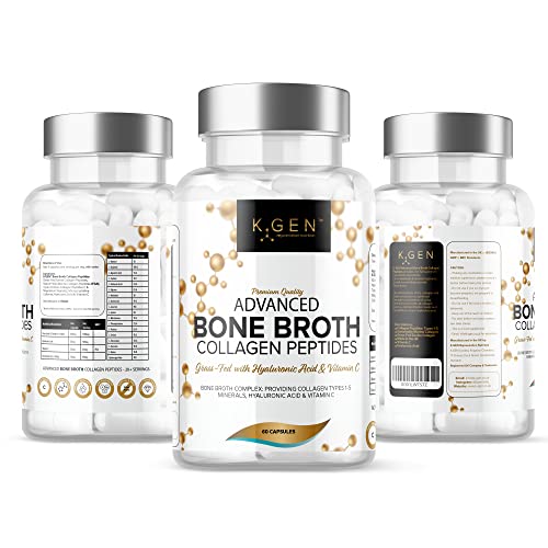 Pure Bone Broth Collagen Supplement Capsules Grass Fed Advanced Blend of Multi Collagen K GEN rejuvenation nutritionAu supplements