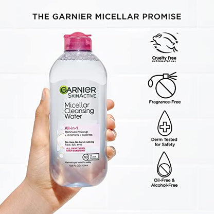 Garnier SkinActive Micellar Water for All Skin Types, Facial Cleanser & Makeup Remover GarnierUS supplements