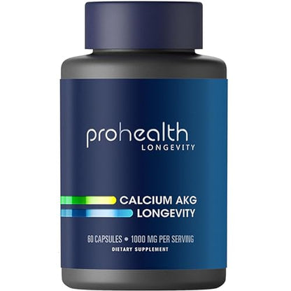 ProHealth Calcium AKG Longevity (Alpha Ketoglutarate) (1,000 mg per 2 Capsule Serving ProHealthUS supplements