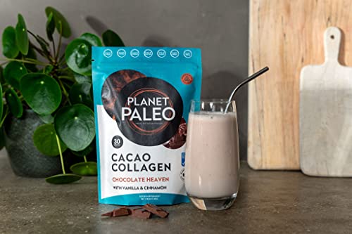 Planet PaleoCacao Collagen Powder (285g, 30 Servings) - MSC Certified, Wild Caught Marine Collagen Planet PaleoAu supplements