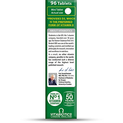 Vitabiotics Ultra Vitamin D Tablets 1000IU Optimum Level -96 count (Pack of 1) Vitabiotics UltraUS supplements