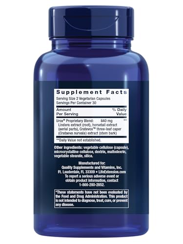 Life Extension Women's Bladder Support – for Bladder Health and Normal Urinary Frequency – Horsetail, Lindera and Three-Leaf Caper Extracts – Non-GMO – Gluten Free — 60 Vegetarian Capsules Life ExtensionAu supplements