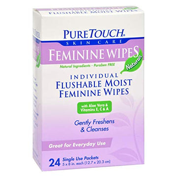 Puretouch Feminine Wipes Flushable - 24 Wipes PureTouchAu supplements