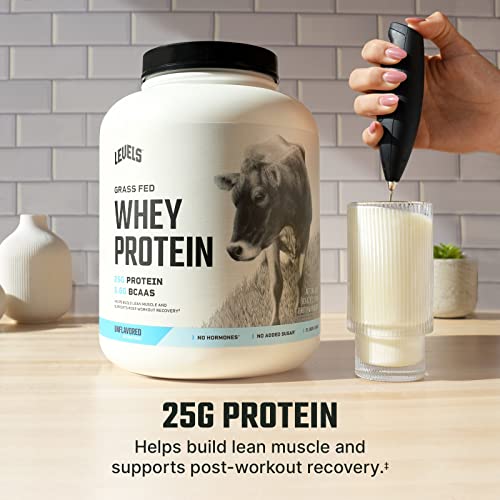 Levels Grass Fed 100% Whey Protein, No Hormones, Unflavored, 5LB Levels NutritionUS supplements