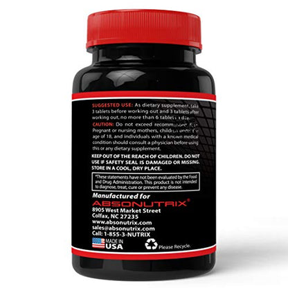 Absonutrix Xtreme Power Formula Nitric Oxide Blend 120 Tablets Absonutrix Xtreme Power FormulaUS supplements