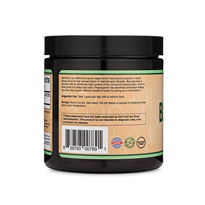 Blue Spirulina Powder - Maximum 35% Phycocyanin Content, Superfood Powder from Blue Double Wood SupplementsUS supplements